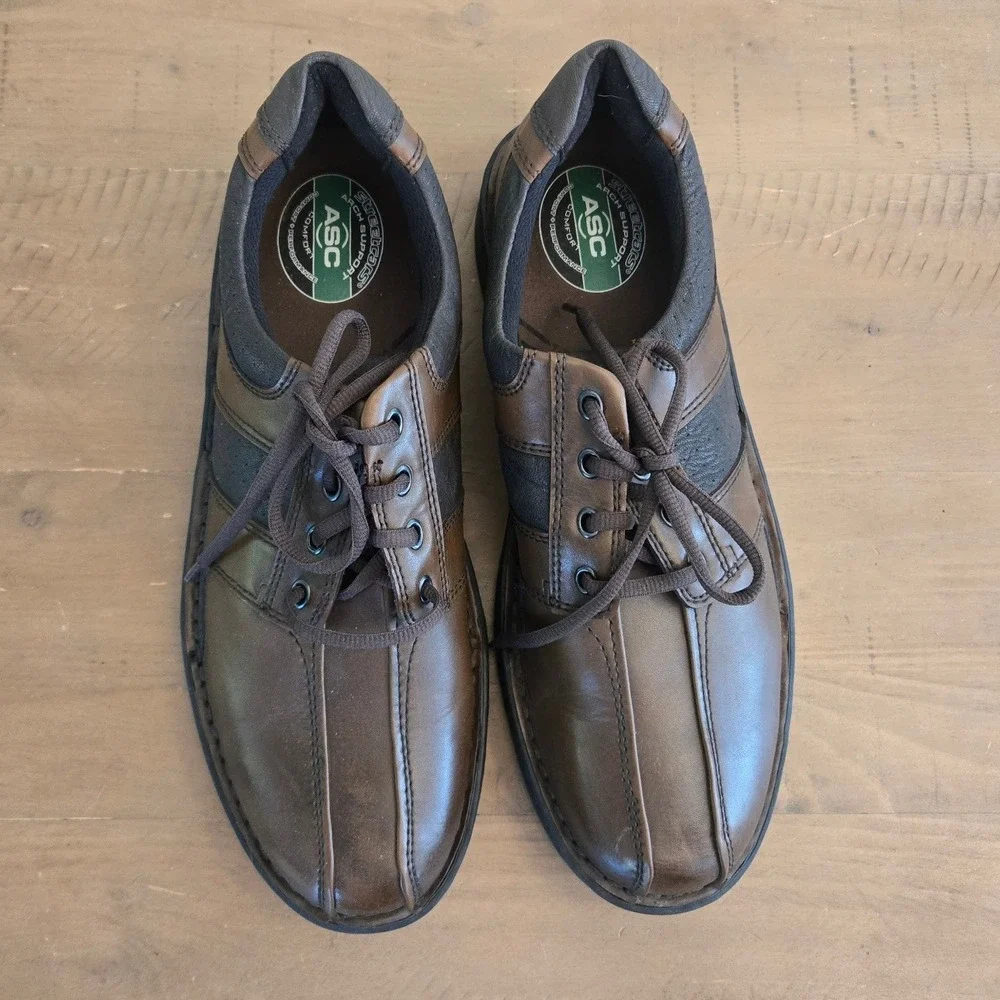 Streetcars Diplomat Oxford Shoes Mens 13 M Brown Leather Bicycle Toe